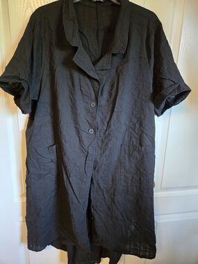 BloomChic Black Textured Swim Coverup